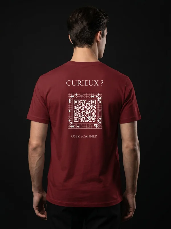 GoHara t-shirt with QR code on the back